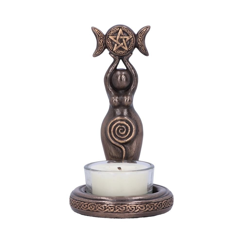 Nemesis Now - Triple Goddess Tea light holder - Bronze coloured